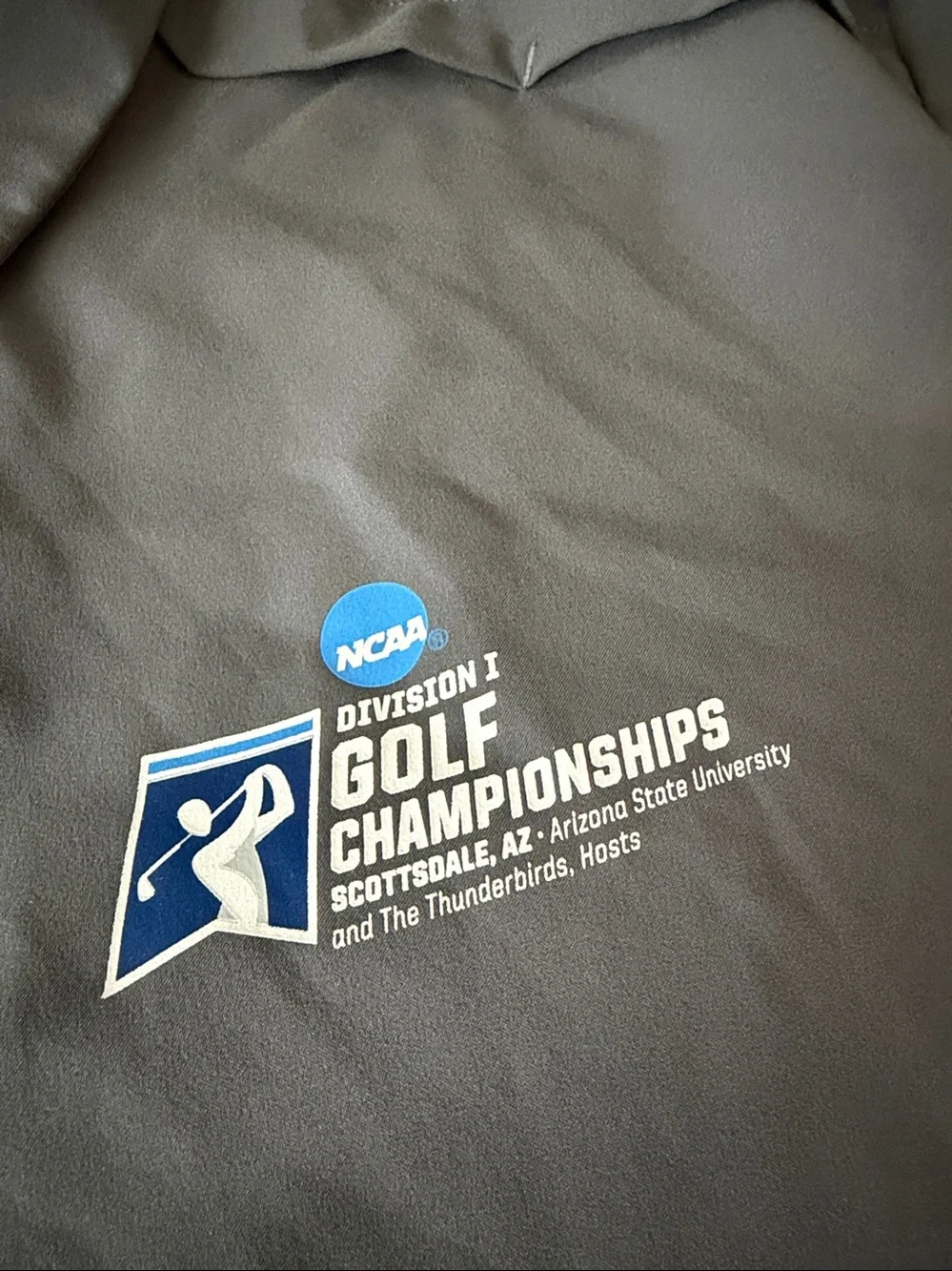 Adidas ASU Men’s Gray Short-Sleeve Button-Down Golf Shirt